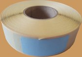 Blanco etiketten op rol - 50 x 25 mm rechthoek - mat blauw