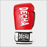 Decha Pro Performance - Leren (kick)bokshandschoen - Rood/Zwart/Wit - 18 oz