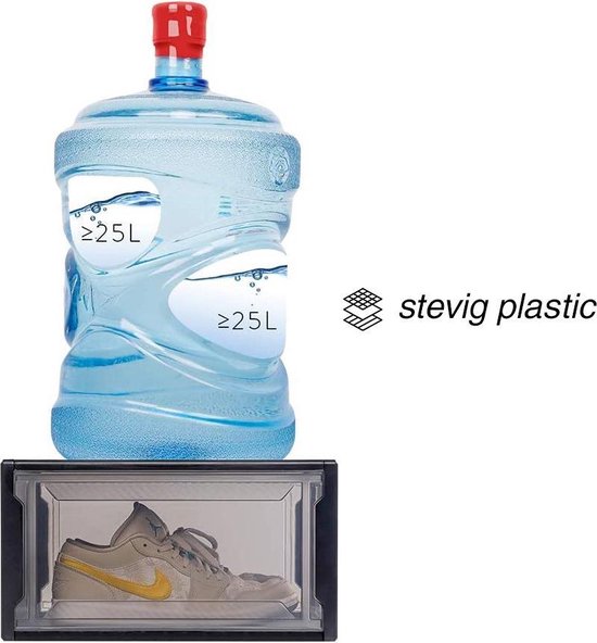 Schoenenbox - Schoenen opbergsysteem - Schoenen organzizer - Opbergbox - 3 stuks - Zwart