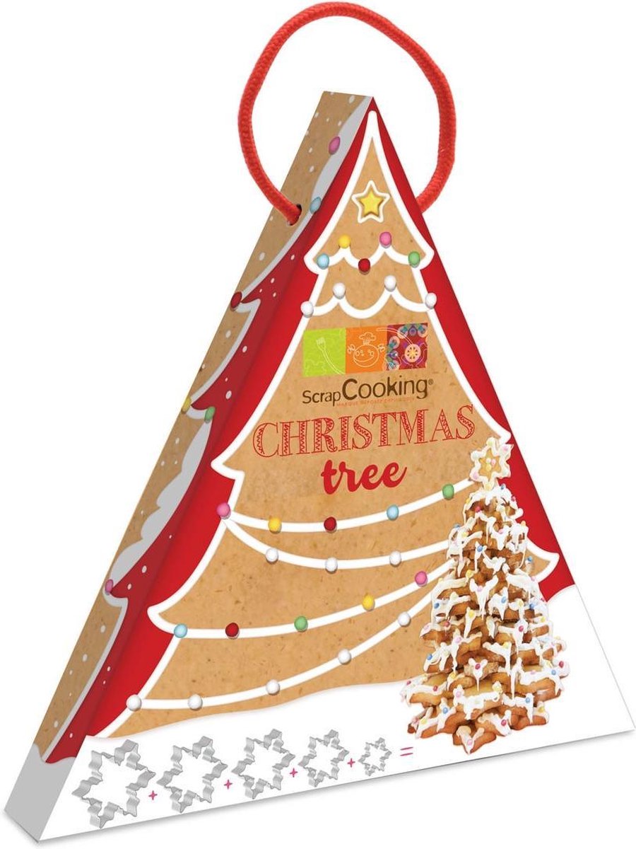 ScrapCooking Koekjesuitstekers Kerstboom set/5