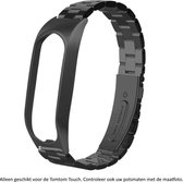 Zwart Metalen Bandje voor Tomtom Touch / Touch Cardio – black smartwatch strap - Polsbandje - Staal - RVS
