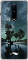 OnePlus 8 Hoesje Transparant TPU Case - Space Tree #ffffff