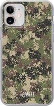 iPhone 12 Mini Hoesje Transparant TPU Case - Digital Camouflage #ffffff