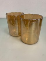 Grote luxe waxinelichthouders - 2 stuks