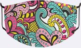 Artfull print mondkapje - trendy niet medisch wasbaar mondkapje - katoen - printje