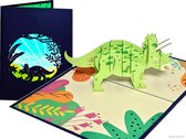 Popcards popupkaarten - Triceratops Dinosaurus Dino Driehoorn Disney Dinosaur Jurassic pop-up kaart 3D wenskaart