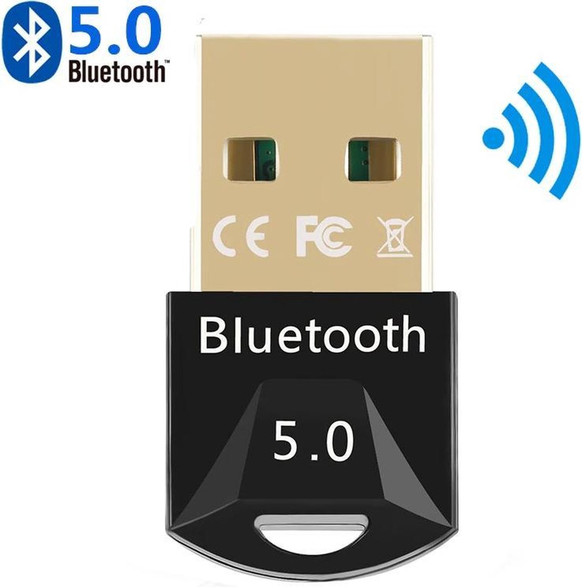 DrPhone B8 - Bluetooth 5.0 Dongle - Windows Adapter Desktop PC / Laptop - BT5.0 + EDR - Dual Modus - 2 Apparaten - 20 Meter Afstand - DrPhone