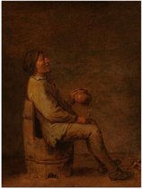 Poster – Oude meesters - De drinker, Adriaen Brouwer (manier van), 1620 - 1700 - 30x40cm Foto op Posterpapier