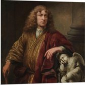 Forex - Oude meesters - Zelfportret, Ferdinand Bol, 1653 - 80x80cm Foto op Forex