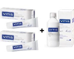 Vitis 2x Whitening tandpasta + 1 Whitening Mondwater