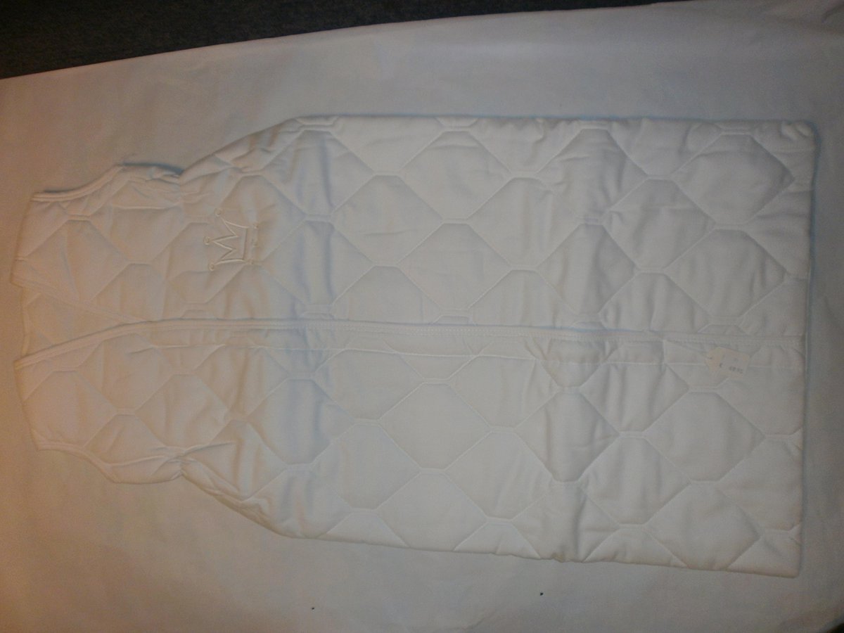 slaapzak kroon wit , plum plum , 90 cm zonder mouw