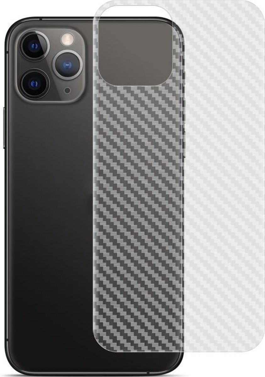 Let op type!! Voor iPhone 11 Pro IMAK Carbon Fiber Patroon PVC Back Protective Film