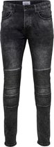 Only & Sons Biker Black Denim maat 30 lengte 34