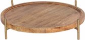 Return to Sender | Ronde Luxe houten deco blad met standaard 29 centimeter rond - decoratieve plank - dienblad - sierblad