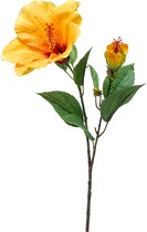 Kunstbloem Hibiscus geel 62 cm