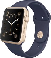 watchbands-shop.nl bandje - bandje geschikt voor Apple Watch Series 1/2/3/4 (42&44mm) - Blauw - S/M