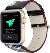 watchbands-shop.nl bandje - geschikt voor Apple Watch Series 1/2/3/4 (42&44mm) - GroenZwart