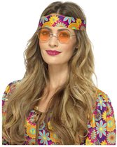 Smiffys - Hippie Kostuum Bril - Oranje