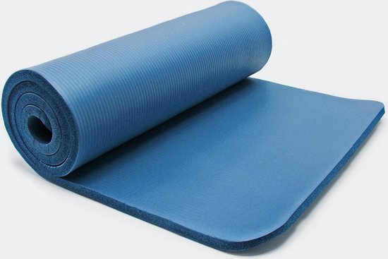 Yogamat, Fitnessmat blauw 185 x 80 x 1,5 cm gymnastiekmat fitness yoga gym joga vloermat fitniss sportmat fitnis - Multistrobe