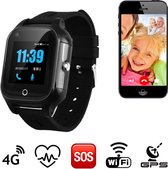 GPS horloge senior Health tracker SOS 4G Aqua Wifi Videobellen Zwart persoonlijk alarm zonder abonnement [IP67 waterdicht] incl. SIM-kaart