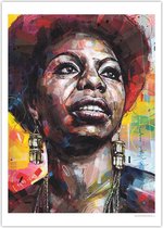 Poster - Nina Simone - 70 X 50 Cm - Multicolor