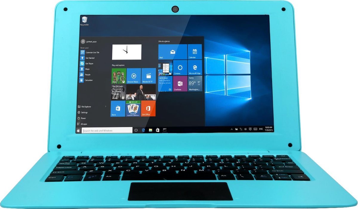 Kinderlaptop Blauw - Windows 10 OS - 10.1 inch - Notebook - Laptop - Kinder  Laptop | bol.com