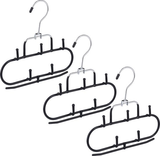 Foto: Riemhouder set van 3 5 haken stropdashanger stropdashouder metaal