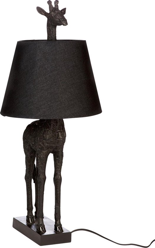 Manifestatie kort speer Dierenlamp - staande lamp giraf - met kap - 71 cm hoog - zwart | bol.com