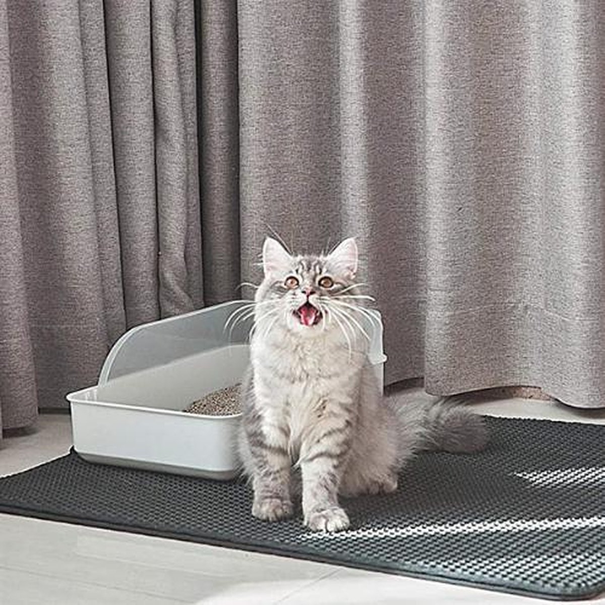 YOSEPATI Kattenbakmat, 89x58cm Kattenmat, Waterdicht, antislip en YOSEPATI Kattenbakmat, 89x58cm Kattenmat, Waterdicht, antislip en