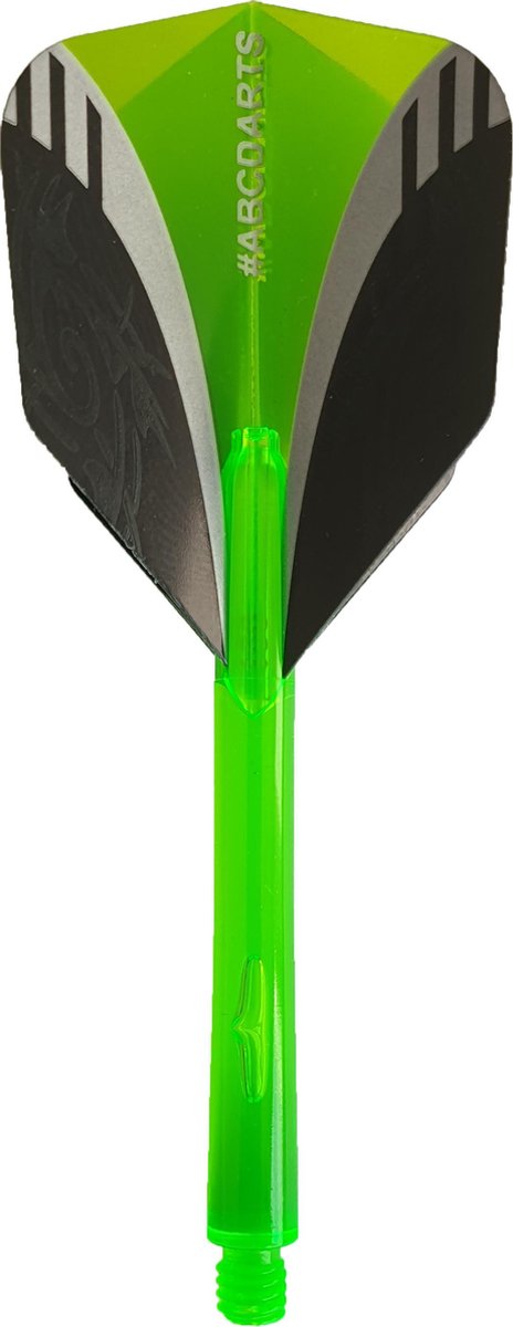 ABCDarts - Dart Flights En Dart Shafts - Tribal Edgeglow - Medium Groen - 5 sets van ABCDarts — afbeelding 4