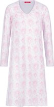 Exclusief Luxueus Kinder nachtkleding Luxe mooi zacht roze Girly Nachthemd van Hanssop met verfijnde rand details en luxe hals verwerking, Meisjes nachthemd, zacht roze bloem print, maat 140