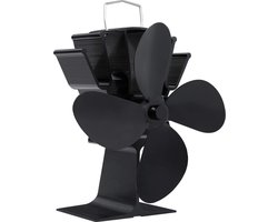 Kachelventilator | Kachel haard ventilator| Haardventilator 4 bladen | houtkachelventilator zwart - Gaskachels