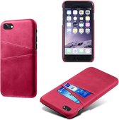 Dual Card Back Cover - iPhone SE (2020 / 2022) / 8 / 7 Hoesje - Roze