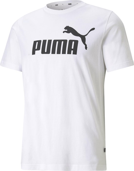 PUMA ESS Logo Tee Heren T-shirt - Wit - Maat XXL