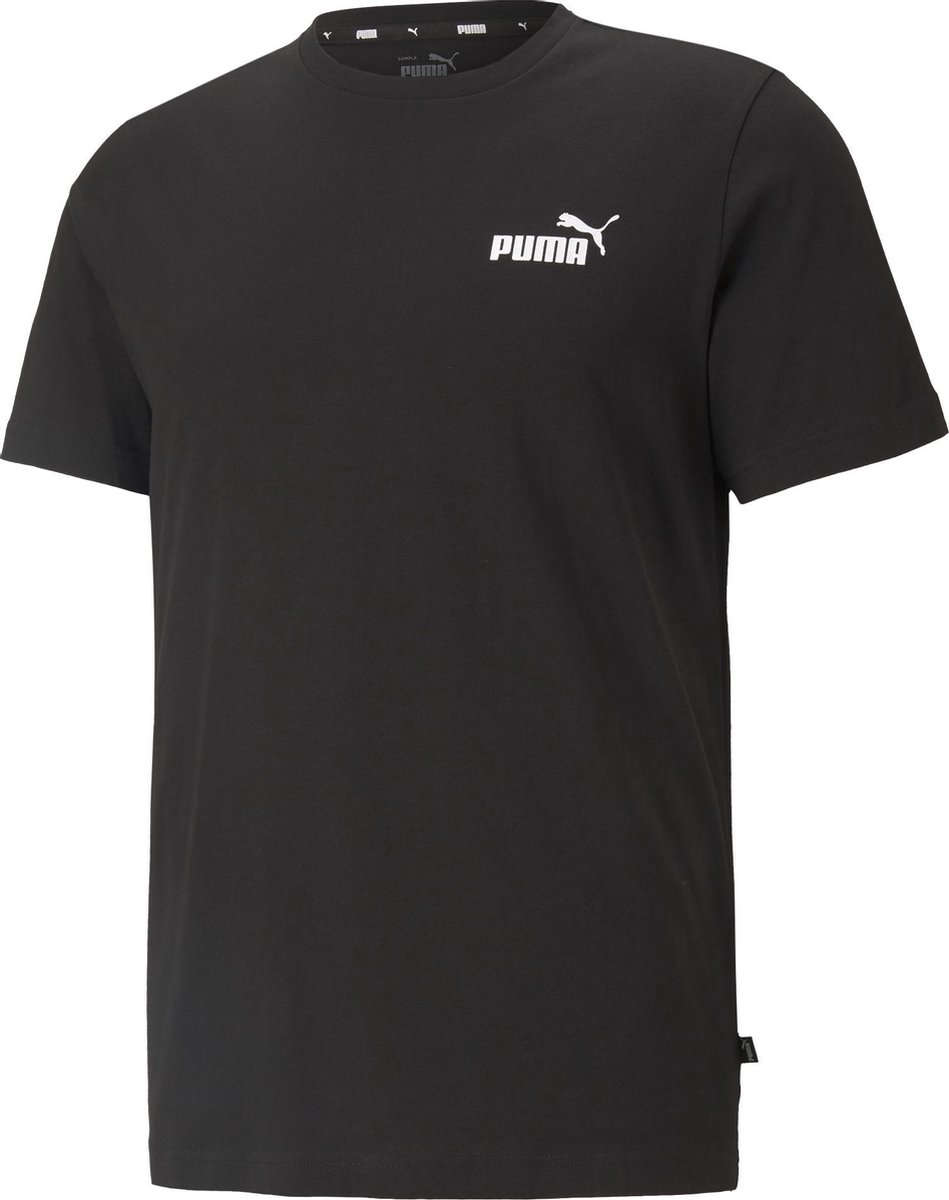 PUMA ESS Small Logo Tee Heren T-shirt Zwart