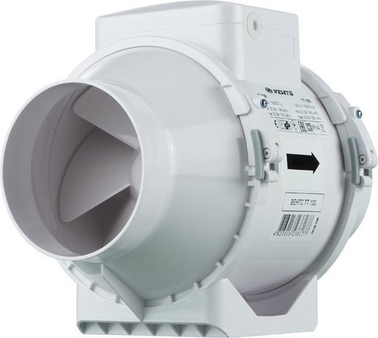 Ventilateur à tube d'aération TT Ø 100 mm - 187 m³ / h | bol.com