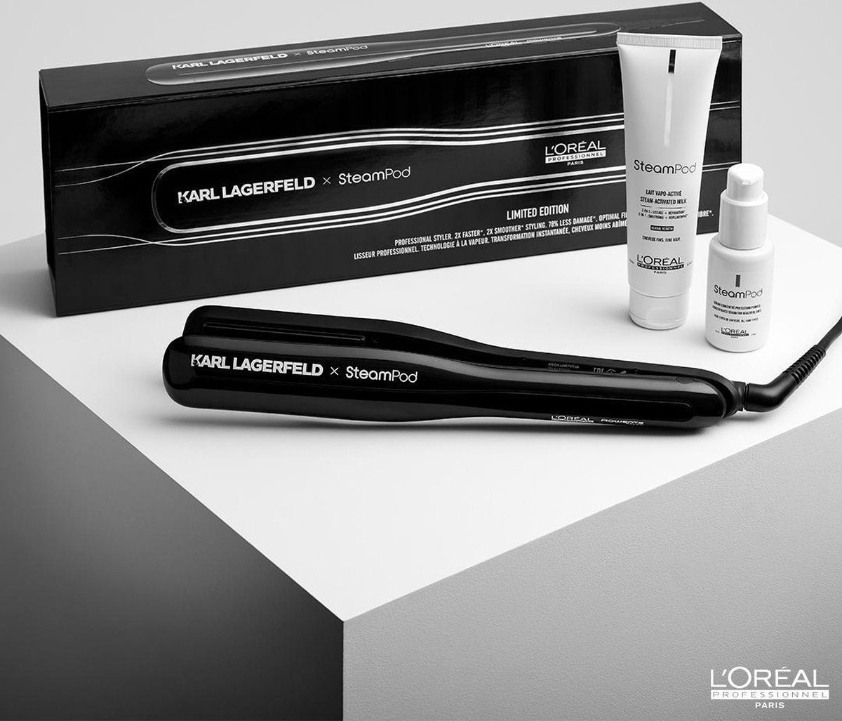 L'Oréal - Steampod 3.0 limited edition Karl Lagerfeld- Set Dik Haar - L’Oréal Professionnel