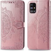 iMoshion Mandala Booktype Samsung Galaxy M31s hoesje - Rosé Goud