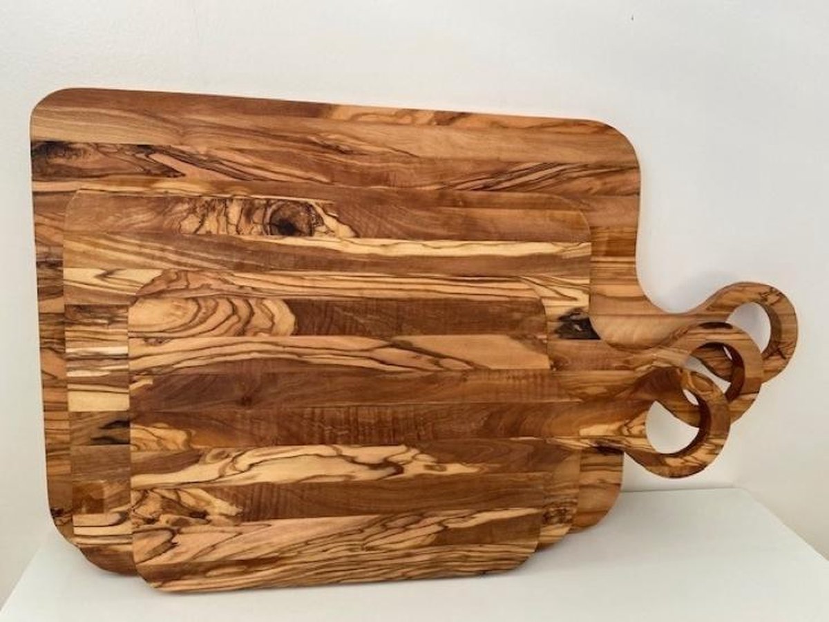 Tapasplank - olijfhout - 3 stuks (40, 47 en 53 cm)