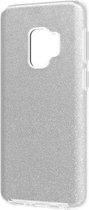 Glitter back cover geschikt voor Samsung Galaxy S9 hoesje - Zilver