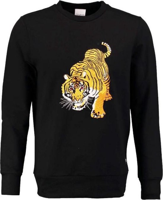 Pure white zwarte sweater met tijger borduring - Maat XS | bol.com