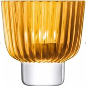 L.S.A. Pleat Waxinlichthouder - Glas - 9,5 cm - Amber