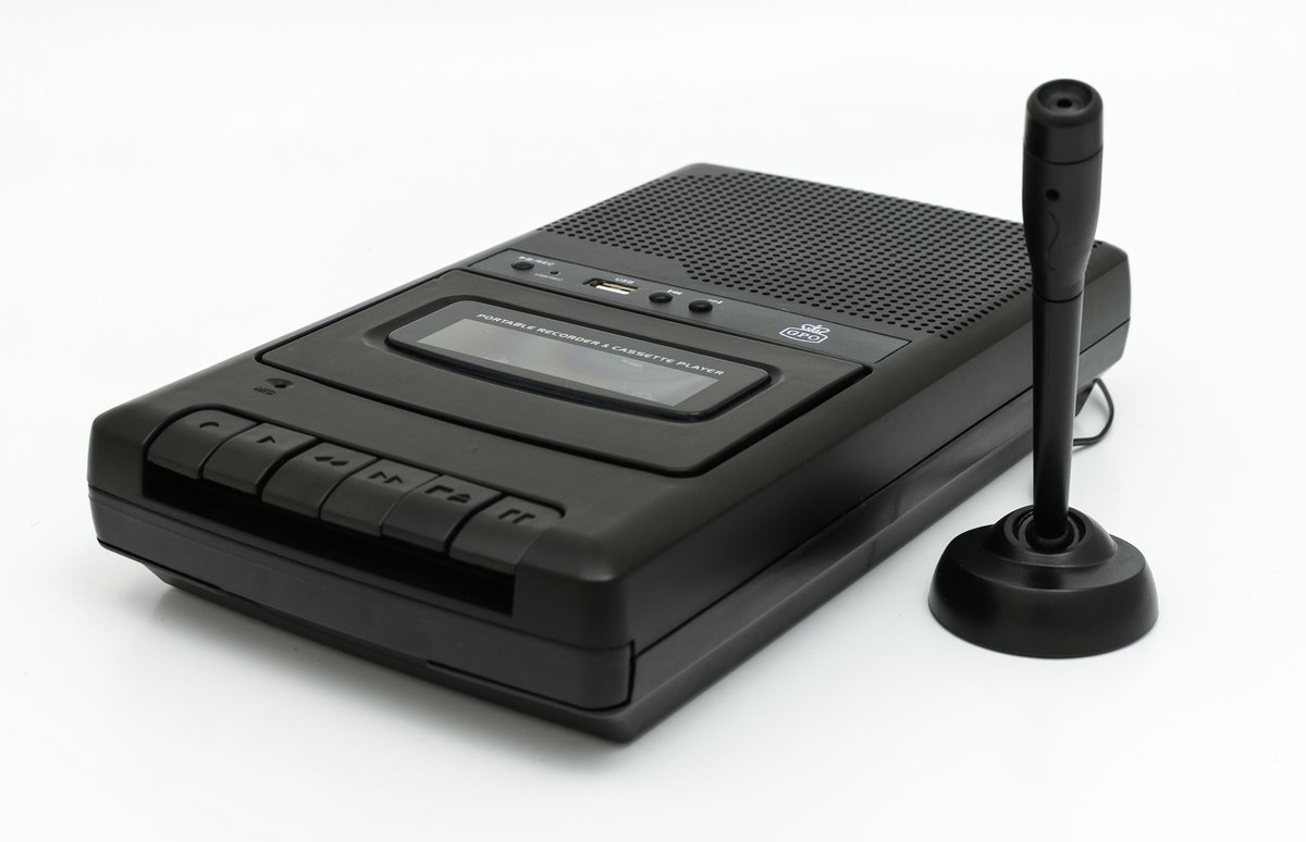 GPO CRS132 - Draagbare cassetterecorder, USB en microfoon - GPO