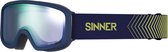 SINNER Duck Mountain Skibril Kinderen - Donkerblauw - Blauwe Spiegellens