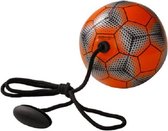 Icoach mini voetbal aan koord - oranje/grijs/zwart