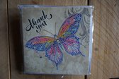Diamond painting kaart - Thank you vlinder