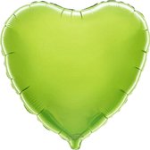 Groen hart heliumballon - Gevuld met helium