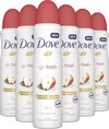 Dove Go Fresh Anti-transpirant Deodorant Apple & White Tea - 6 x 150 ml - Voordeelverpakking