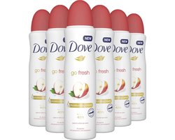 Dove Go Fresh Anti-transpirant Deodorant Apple & White Tea - 6 x 150 ml - Voordeelverpakking