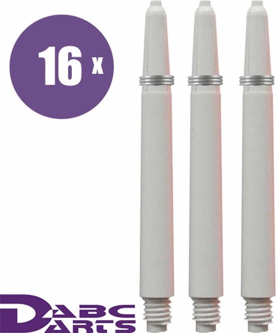 ABC Darts - Dart Shafts - Wit - medium - 16 sets van ABC Darts — afbeelding 4